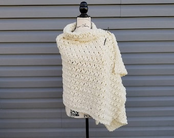 Crochê Winter Wishes Wrap PADRÃO SOMENTE roupas de inverno femininas xale de oração presente usável para ela adolescente adulta