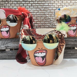 Top Seller - Head Planter with Glasses - Clay Face Pot with Drainage - Unique Plant Gift