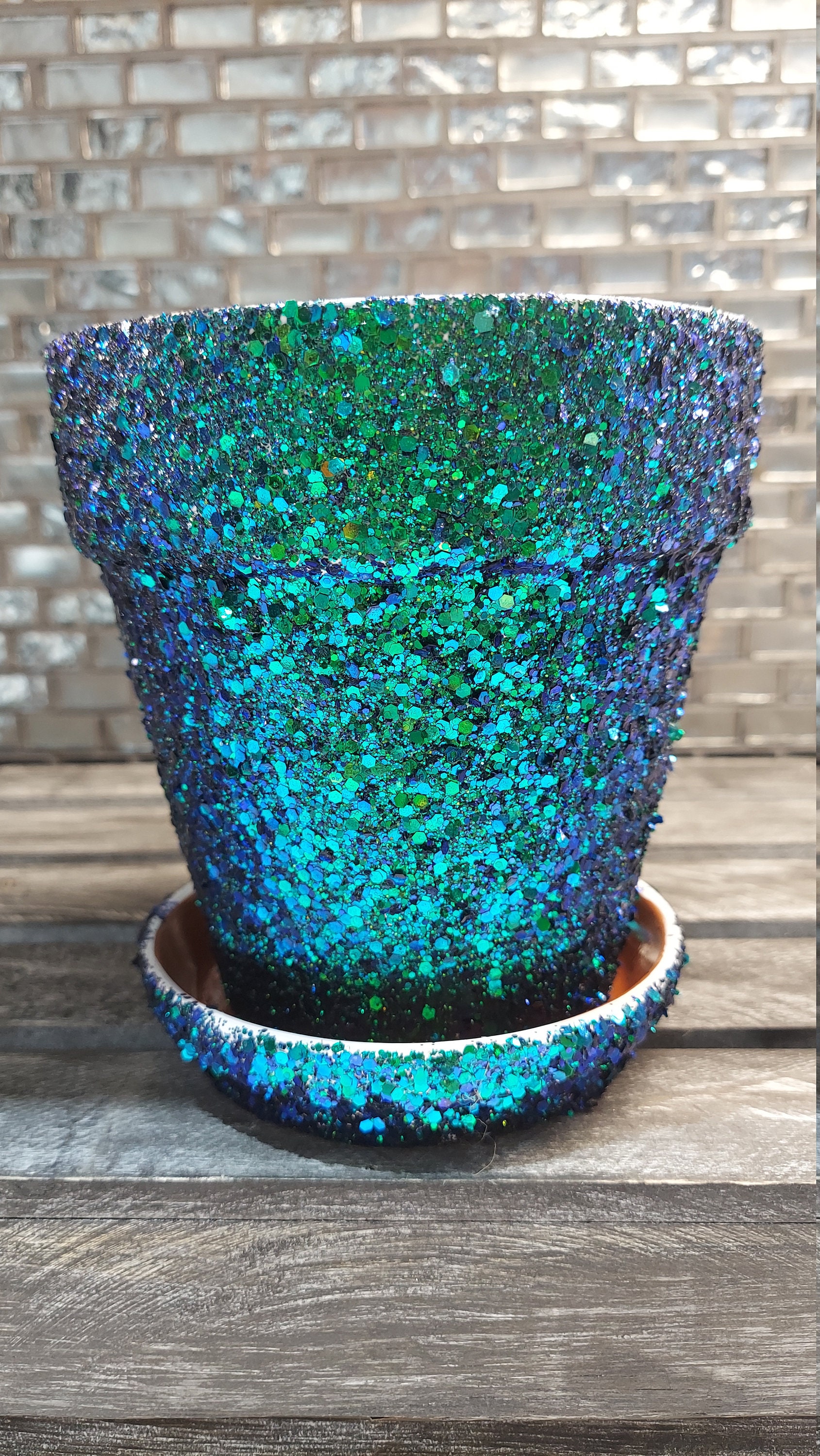 Chunky Glitter Planter Glitter Pots Plant Stuff Custom Etsy