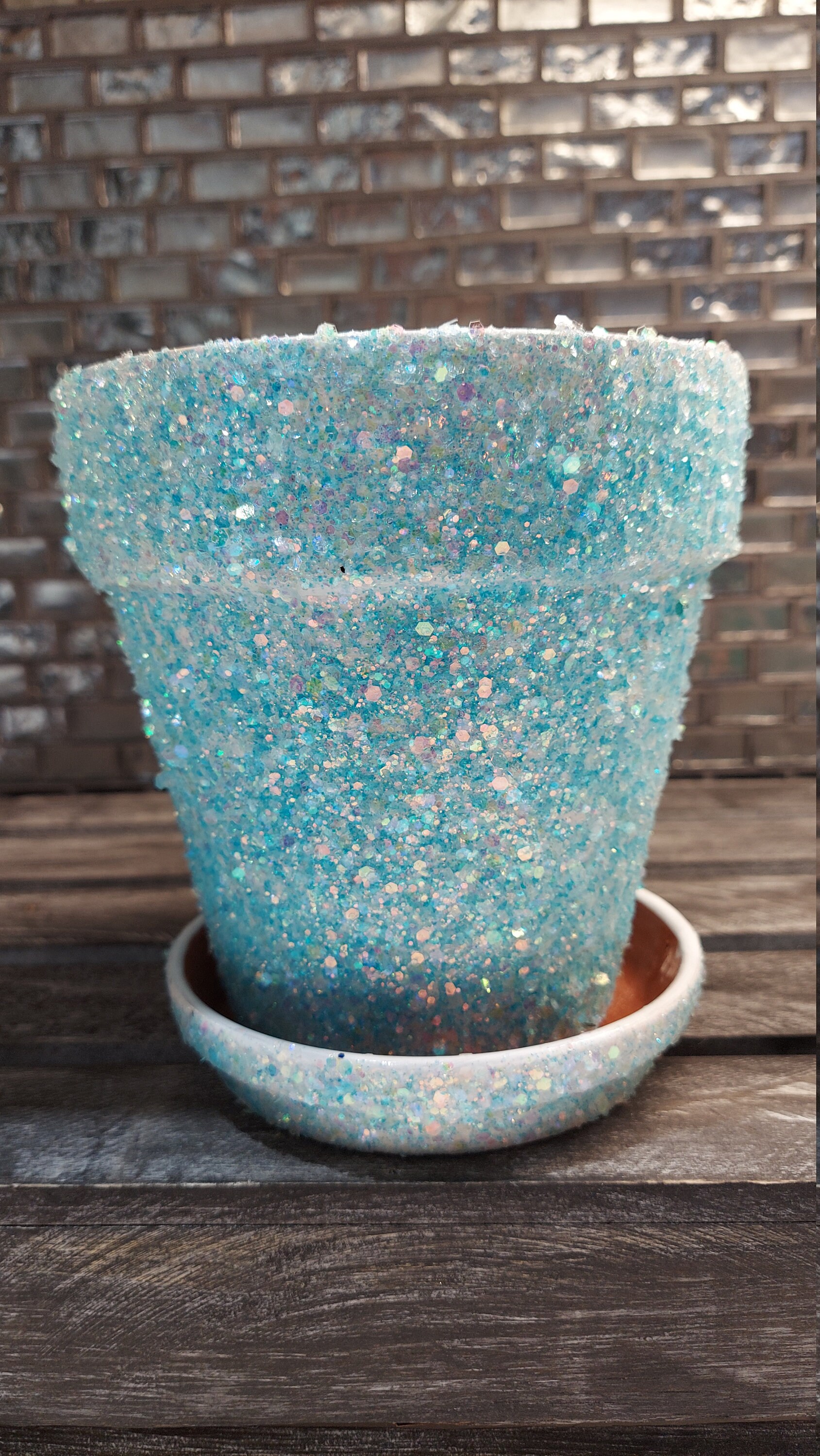 Chunky Glitter Planter Glitter Pots Plant Stuff Custom Etsy
