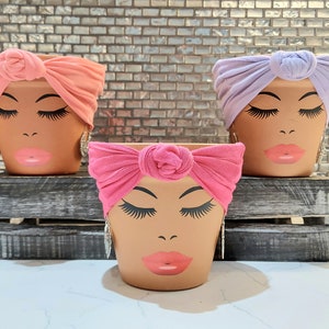 Sassy Soul Sister, Head Face Planter with Glasses, Planter with Drainage, Planters and Pots, Cute Planter, Flower Pots, Planter, Unique Gift