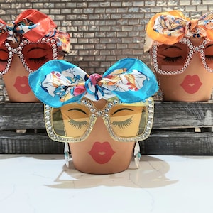 Sassy Soul Sister, Head Planter, Face Planter, Planter with Drainage, Planters and Pots, Cute Planter, Flower Pots, Planter, Unique Gift