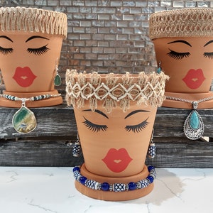 Sassy Soul Sister, Head Face Planter, Planter with Drainage, Planters and Pots, Cute Planter, Flower Pots, Planter, Unique Gift, Face Pots
