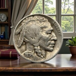 1936-D Buffalo Nickel D/S Over Mint Mark- DDO Error