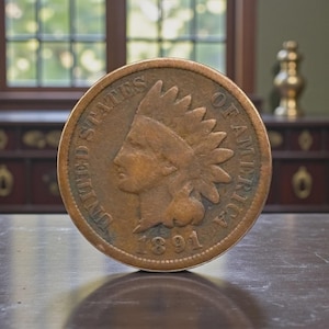 1891 Indian Head Penny Doubled Die Obverse Error | Vintage US Coin