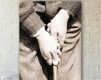 Bobby Jones Golf Grip Photo - Masters Champion Fine Art Print and Golfer Gift for Pro Shop or Office Decor