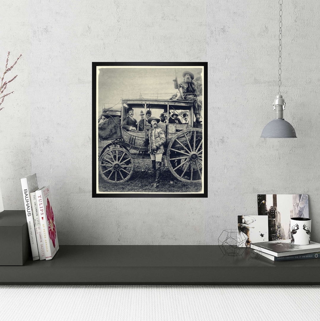 Buffalo Bill Cody Vintage Photo Print Stagecoach 1897 Wild West Antique ...