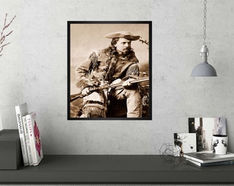 Buffalo Bill Cody Vintage Photo Print Young Western Indian Scout