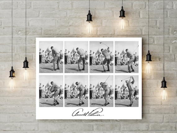 Giant New Arnold Palmer Golf Swing Poster Masters Champion Rare Swing Sequence Fine Art Print Golf Photo Golf Pro Shop Dads Gift Golf Decor