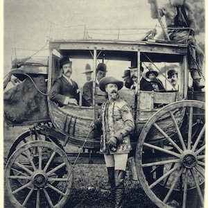 Buffalo Bill Cody Vintage Photo Print Stagecoach 1897 Wild West Antique ...