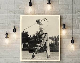 1917 Amateur Bobby Jones golf swing photo, The Masters Champion Fine art print Golf Poster Pro Shop Gifts Dad gift Office Print golf decor