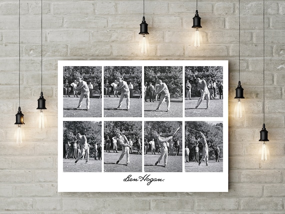 Golfer Gift Ben Hogan Golf Poster Masters Champion Rare Swing Etsy