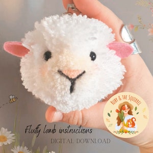 Fluffy lamb pompom instructions digital download