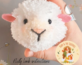 Fluffy lamb pompom instructions digital download