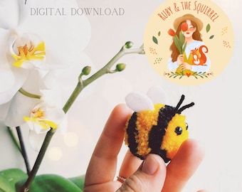Bumble bee pompom instructions digital download