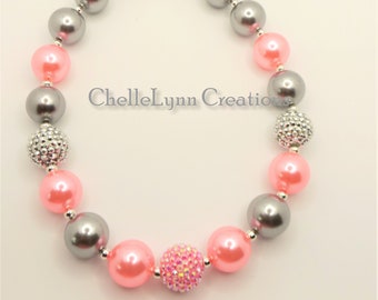 Girls Chunky Necklace, Toddler Necklace, Bubblegum Necklace, Little Girls Jewelry, Chunky Bubblegum Necklace, Toddler Jewelry