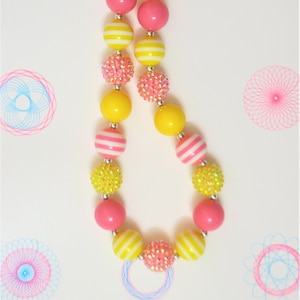 Little Girls Chunky Necklace, Toddler Necklace, Bubblegum Necklace, Little Girls Jewelry, Chunky Bubblegum Necklace, Toddler Jewelry
