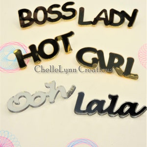 Tween Acrylic Mirror Word Earrings, Big Girls Name Earrings, Acrylic Jewelry, Name Acrylic Earrings, Tween Jewelry, Ladies Jewelry