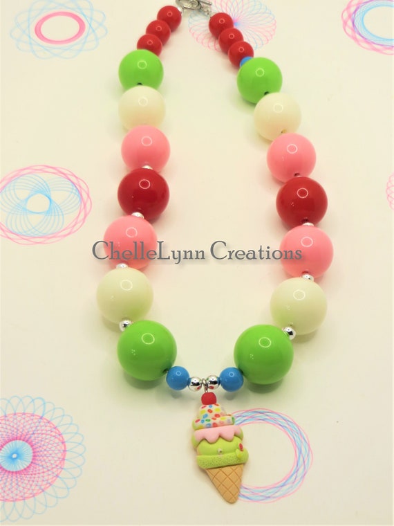 Little Girls Chunky Necklace, Toddler Necklace, Bubblegum Necklace, Little Girls Jewelry, Chunky Bubblegum Necklace, Toddler Jewelry