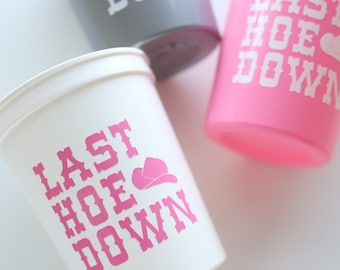 Last Hoe Down Cups | Nashville Bachelorette Cups | Nash Bash Bachelorette Cups | Nash Bash Bachelorette Favors | Austin Bachelorette Favors