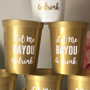 New Orleans Bachelorette Party Cups / NOLA Bachelorette / Bach Party Favors Gifts / Personalizado / Personalizado Bach Party / Despedida de soltera