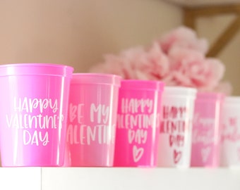 Valentine’s Day Cups | Valentine's Favors | Galentine’s Day Cups | Galentine’s Day Brunch Favors | Be my Galentine | Valentine's Kids Cups