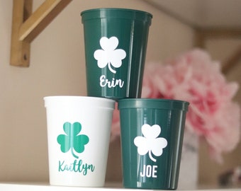 Personalized Saint Patrick's Day Cups |  St. Patty's Day Cups | Saint Patty's Day Favors |St. Patty's Day Cups | Happy Saint Patrick's Day