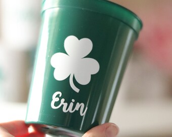 Personalized Saint Patrick's Day Cups | Saint Patty's Day Favors | St. Patrick's Day Cups | St. Patty's Day Cups | Happy Saint Patrick's Day