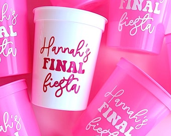 Final Fiesta Bachelorette Party Cups | Cancun Bachelorette | Mexico Bachelorette | Personalized Fiesta Cups |  Bachelorette Party Favors