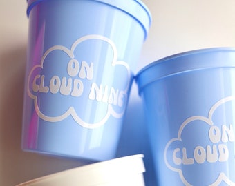 On Cloud Nine Bachelorette | Cloud Bachelorette Cups | Cloud Cups | Bachelorette Cups | Blue Bachelorette | Blue Bachelorette Party Favors |