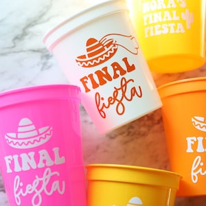 Final Fiesta Bachelorette Party Cups / Cancun Bachelorette / Mexico Bachelorette / Personalized Fiesta Cups / Bachelorette Party Favors