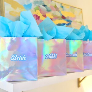 Disco Gift Bags | Disco Bachelorette | Personalized Disco Bachelorette | Holographic Gift Bags | Holographic Favors | Disco Favors | Disco