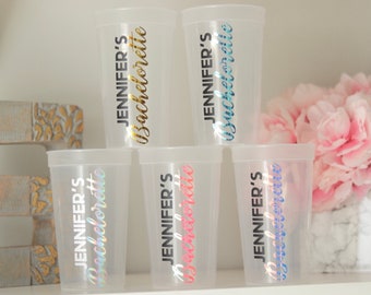 Bachelorette Party Cups | Bachelorette Party Favors | Personalized Bachelorette Party Gifts | Customized  Bach Party | Trendy Bachelorette