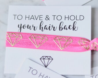 Bridesmaid Hair Ties | Will you be my bridesmaid | Personalized Hair Ties | Bridesmaid Favors | Bridesmaid Box | Bridesmaid Hair Tie Elastic