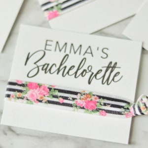 Personalized Bachelorette Party Favors | Bachelorette Hair Ties | Bachelorette Favors with names | Bachelorette Party Favors | Cheap Favors