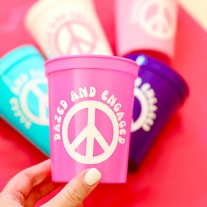 Dazed and Engaged / Dazed and Engaged Favors / Dazed & Engaged Bachelorette Party Cups / Retro Cups / Bachelorette Party Cups / Bach Favors