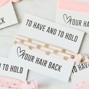 Bridesmaid Hair Ties | Will you be my bridesmaid | Personalized Hair Ties | Bridesmaid Favors | Bridesmaid Box | Bridesmaid Hair Tie Elastic