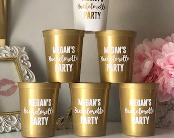 Personalized Choose Your Own Color Bachelorette Party Cups | Bachelorette Party Favors | Free Personalization | Customized Bach Favors Gifts