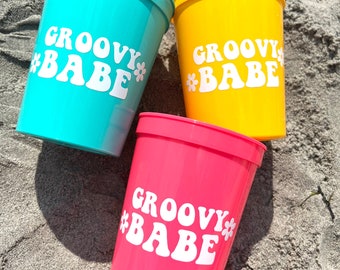 Groovy Bride | Groovy Babe | Disco Bachelorette Cups | Groovy Disco Bachelorette Favors | Disco Favors | Disco Cups | Last Disco | Groovy