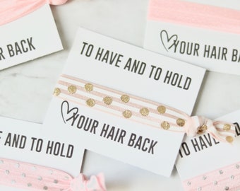 Bridesmaid Hair Ties | Will you be my bridesmaid | Personalized Hair Ties | Bridesmaid Favors | Bridesmaid Box | Bridesmaid Hair Tie Elastic