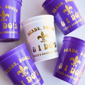 Personalized New Orleans Bachelorette Favors | Custom NOLA Bachelorette Cups | Bach Party Favors Gifts | New Orleans Cups | Nola Custom Cups