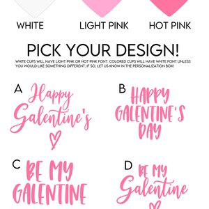 Be My Galentine Cup Valentines Day Favors Galentines Day Cups Galentines Day Favors Be my Galentine Galentines Day Brunch image 2