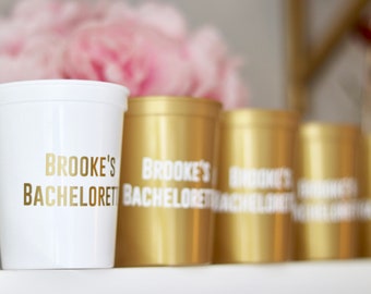 Bachelorette Party Cups | Bachelorette Party Favors | Personalized Bachelorette Party Gifts | Customized  Bach Party | Trendy Bachelorette