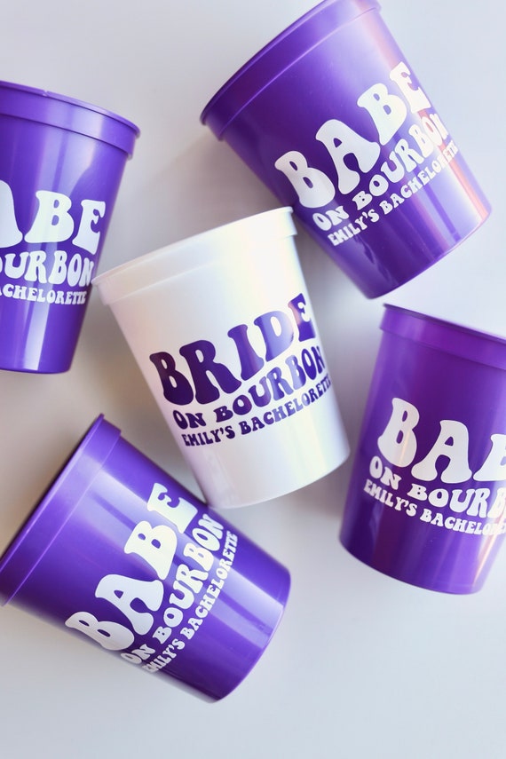 New Orleans Bachelorette Favors | Bride on Bourbon | NOLA Bachelorette Cups | Bach Party Favors Gifts | New Orleans Cups | Nola Custom Cups