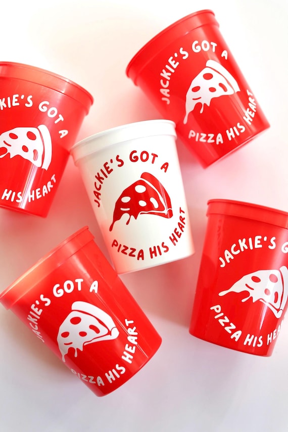 Pizza Party Bachelorette | That's Amore Bachelorette | She's Got a Pizza His Heart | Bachelorette Cups | Pizza His Heart Bachelorette Favors