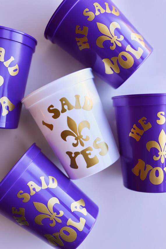 New Orleans Bachelorette Party Cups | NOLA Bachelorette | Bach Party Favors Gifts | New Orleans Cups | I Said Yes We Said Nola | Custom Cups