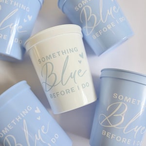Qualcosa di blu prima di me / Qualcosa di blu prima di me Bridal Shower / Tazze per addio al nubilato / Bomboniere / Qualcosa di blu prima di me Bachelorette
