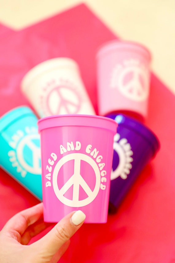 Dazed and Engaged | Dazed and Engaged Favors | Dazed & Engaged Bachelorette Party Cups | Retro Cups | Bachelorette Party Cups | Bach Favors