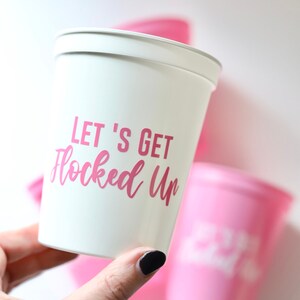 Flamingo Bachelorette | Let&#39;s Get Flocked Up | Flamingo Theme | Bachelorette Flamingo Party Cups | Bachelorette Cups | Final Flamingle Cups