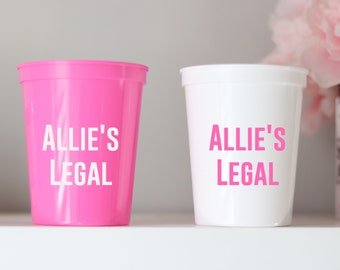 21st Birthday Party Cups | Birthday Party Favors | 21st Birthday Party Gifts | Customized Birthday Party | Personalized | 21st Birthday | 21